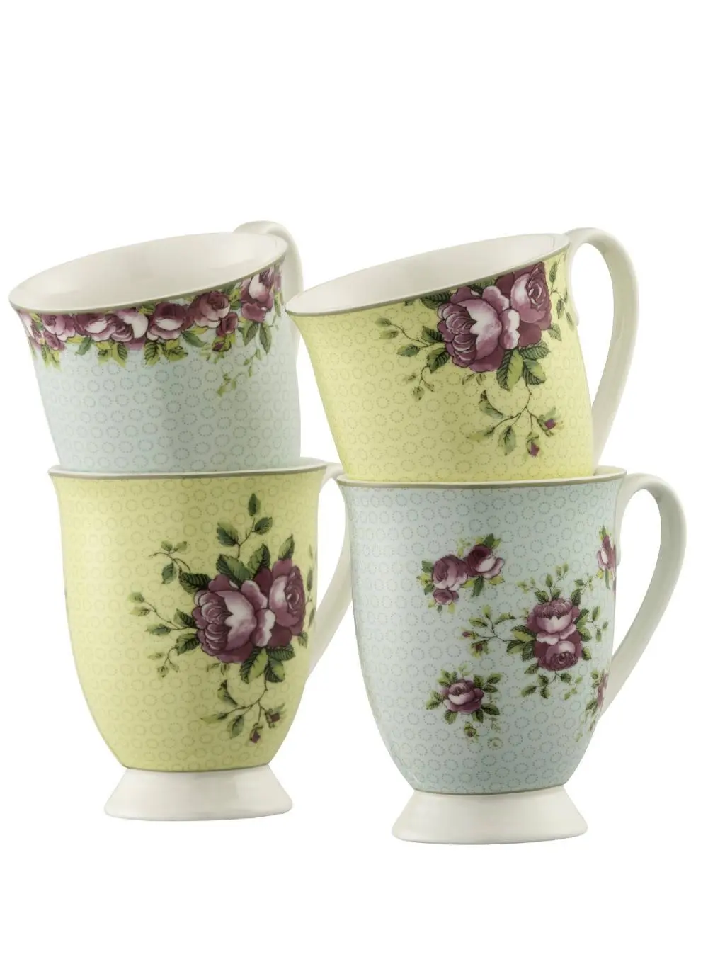 Archive Rose Mugs Set of 4